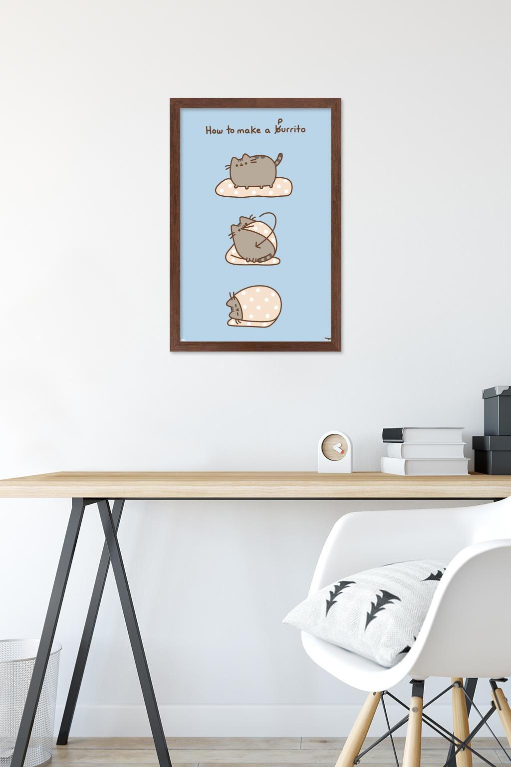 Pusheen - Purrito Wall Poster, 14.725" x 22.375" Framed