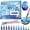 BLUE TONE SERIES, variant on Flysea 12PCS Acrylic Paint Markers, Soft Brush Art Pens for Rock Ceramic Wood Glass Painting, Drawing & Coloring