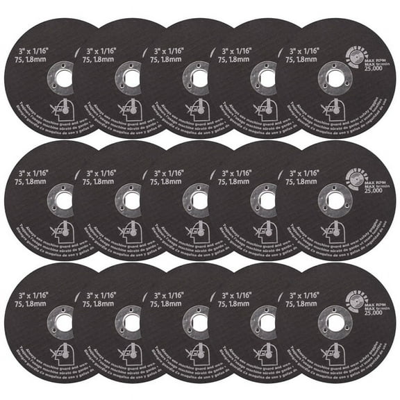 15Pcs 3inch 75mm Cut Wheel Resin Cutting Disc Fiber Circular Saw Blades for Metal Cutting 75X1.6X10mm