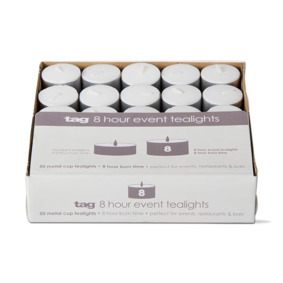 TAG Event Tealight Candles, Set of 50