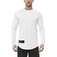 thumbnail image 1 of WEAIXIMIUNG Noël Homme Automne Hiver Décontracté Brossé Col Rond Manches Longues Chemise de Base Haut Blouse, 1 of 7