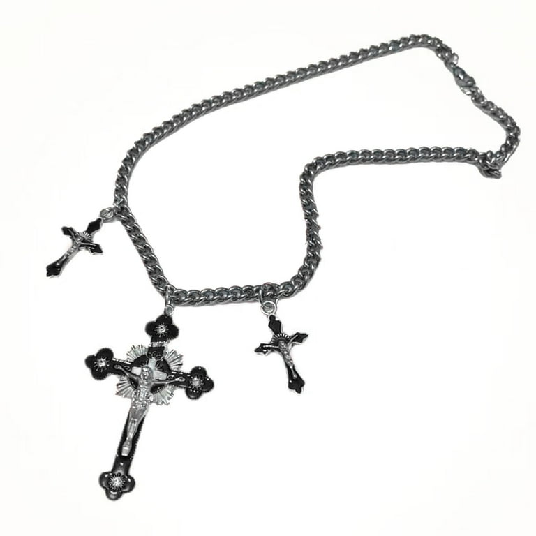 Rosary cross Necklace y2k ギャル男　十字架 Rosary cross Necklace y2k ギャル男 十字架