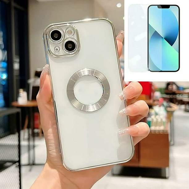 Byte Legend Luxury Square Plating Clear Case For Iphone 13 12 11 Pro Max X Xr Xs Plus Logo Hole Hollow Soft Silicone Glass Camera Cover Walmart Com