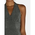 Madden NYC Women’s and Women’s Plus Metallic Halter Jumpsuit, Sizes XS
