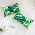 thumbnail image 3 of Unique Bargains Green Leaves Pattern Throw Cushion Cover 12' x 20' Dark Green 2PCS, 3 of 10