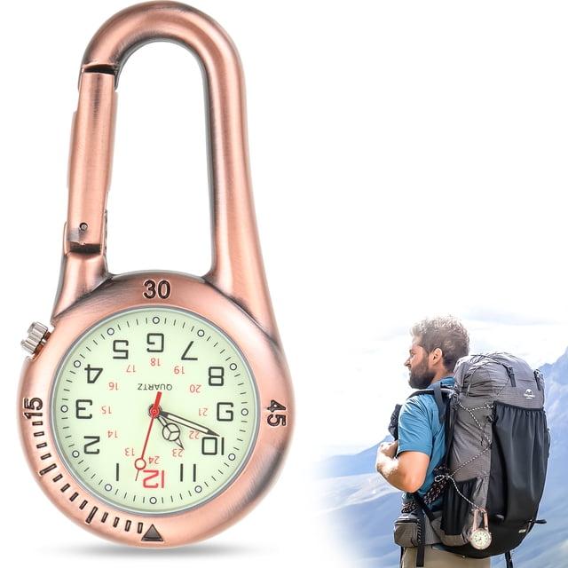 Soidarity Reloj de cuarzo con números arábigos y esfera redonda Fob de apariencia premium y exquisita, compacto y liviano Escalada Bronce