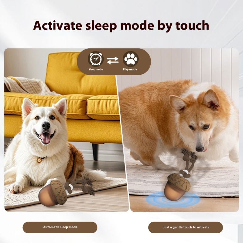 Auto Bouncing Pet Toy With Noise Maker ABS Indoor Outdoor Use For Puppy Exercise