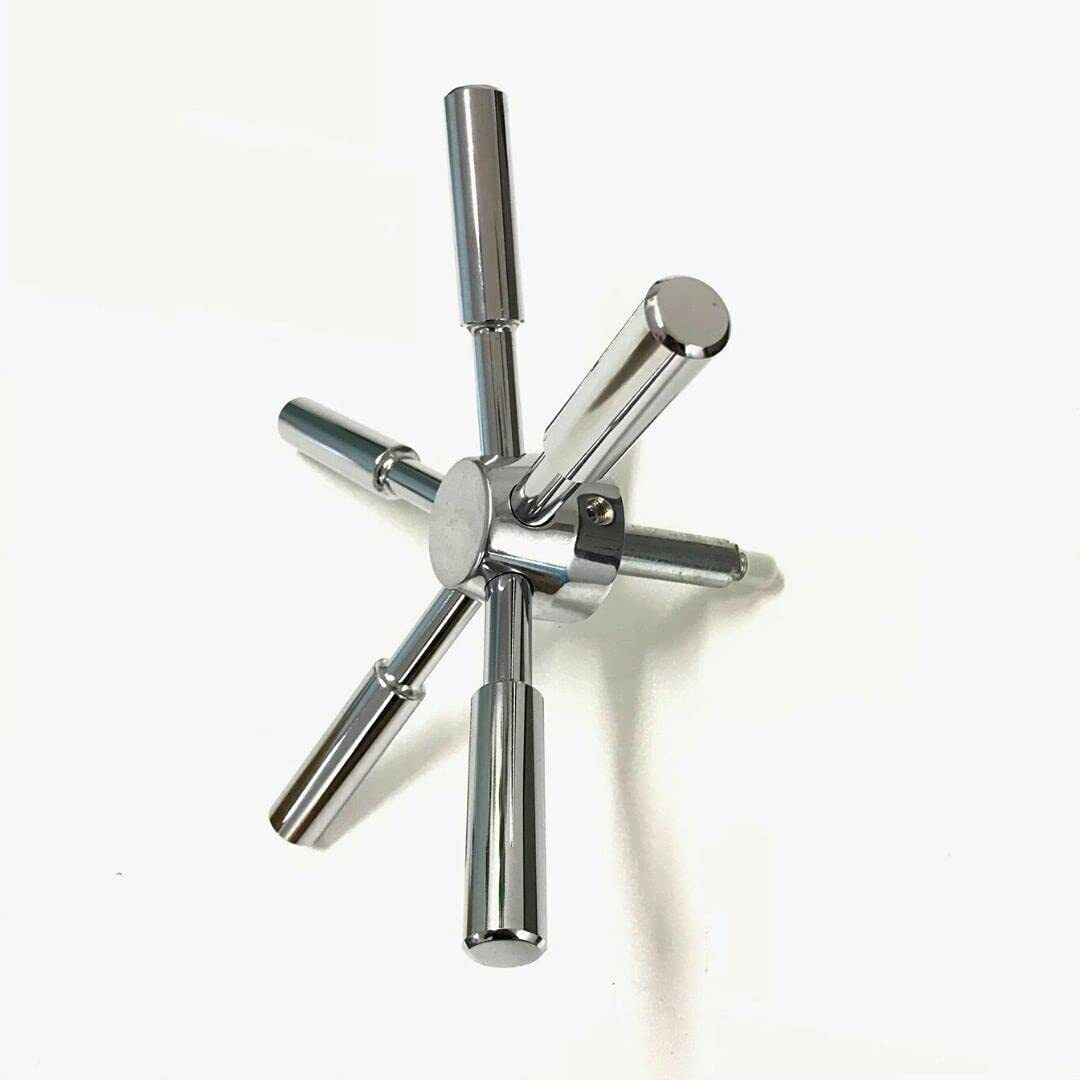 5 Spoke Gun Safe Handle Round Shaft Gun Safe Handle With Chrome Finish Safe Box