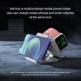 thumbnail image 2 of Cargador inalámbrico 3 en 1, estación de carga inalámbrica plegable magnética para iPhone 13/12/11 Pro, AirPods 3/2/pro, iWatch Series 7/6/5/SE/4/3/2 y teléfonos Samsung (blanco) brillar Electrónica, 2 of 5