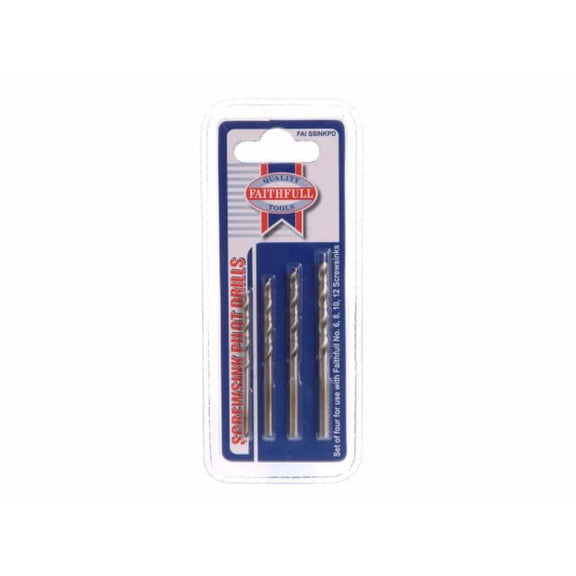 Faithfull - Screwsink Pilot Drill Set, 4 Piece