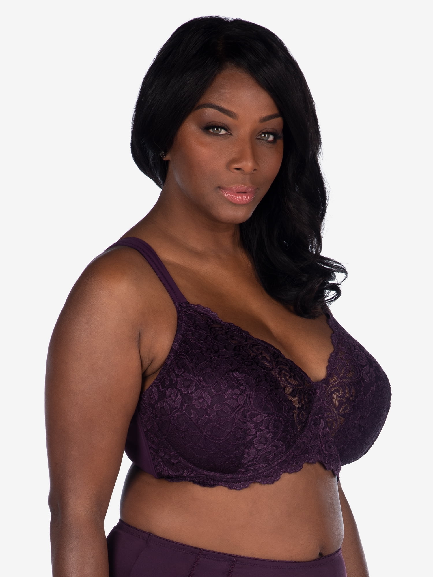Leading Lady, The Ava, Lace Bra, Underwire Lightly Padded Cups, Smoothing Sides, Adjustable, Padded Straps, Lift and Shape (Women's & Women's Plus)