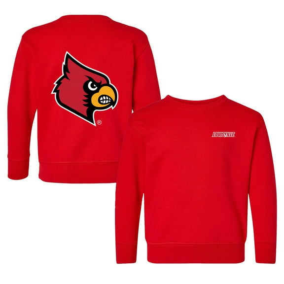Toddler Chad & Jake Red Louisville Cardinals Logo Pullover Sweatshirt