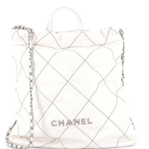 Pre-Owned 22 Chain Backpack Quilted Calfskin Large By Rebag