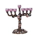 thumbnail image 1 of Candelabro judío de Janucá pintado a mano Púrpura Zulema Candelabro menorá, 1 of 8