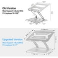 thumbnail image 4 of Adjustable Laptop Stand Ergonomic with Rotating Base Foldable & Portable Laptop Riser Compatible with MacBook Dell HP Lenovo and Other Laptops (Silver), 4 of 9