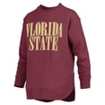 thumbnail image 2 of Women's Pressbox Garnet Florida State Seminoles Quilted Long Sleeve Pullover Sweatshirt, 2 of 3