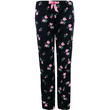 

Saturdaze Black with Pink Floral Pajama Pants (Women)