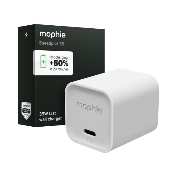 Cargador mophie Speedport 35W USB-C PD con clavijas plegables