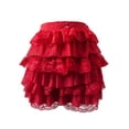 thumbnail image 5 of Gamivast Corset Dress for Women Strapless Mini Dress Sweetheart Neck Cocktail Dress Tiered Lace Ruffle Hem Clubwear Party Night Out Wear, 5 of 5