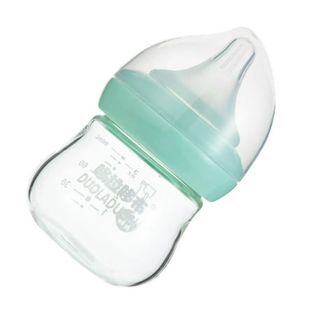 MUSEYA Anti Flatulence Glass Baby Bottle Portable Feeding Time 1Set