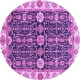 thumbnail image 1 of Ahgly Company Indoor Round Oriental Purple Traditional Area Rugs, 7' Round, 1 of 4