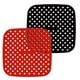 thumbnail image 4 of Advancent Revestimientos de silicona para freidora de aire de 8,5 pulgadas, impermeables, antiadherentes, cuadrados, alfombrillas para cesta de Kits de desorden para acampar Negro, 4 of 6