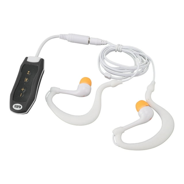 Waterproof MP3 Player, Premium Material, IPX8, Waterproof Earphone, Hydrodynamic Design, Excellent Sound, for Swimming Diving Running