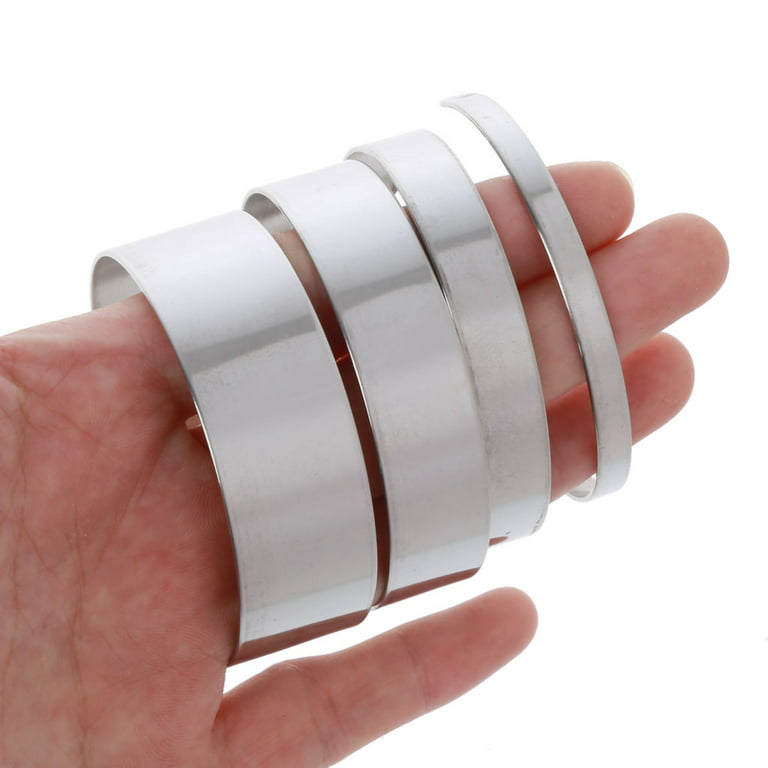 10x Bracelet Blanks Convenient Stainless Steel Cuff Bangle Bracelet Diy  Jewelry