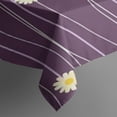 thumbnail image 4 of Purple Daisy Flower Wavy Lines Pattern Rectangle Tablecloth 60"x102",Waterproof Polyester Rectangle Table Cloth, Wipeable Spillproof Polyester Tablecloth for Dining, Camping, Indoor and Outdoor, 4 of 6