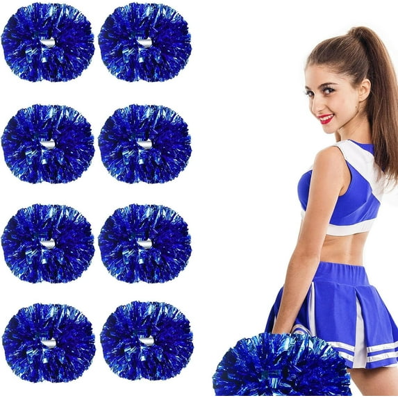 LINLIN Plastic Cheerleading Poms,Super cute cheerleading pom poms Cheer Dance Pom Pom with Plastic Handle for Team Spirit Sports Dance Cheering Metallic Foil