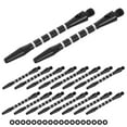 thumbnail image 3 of MLINS 20PCS Standard 2BA Screw Thread Shafts Aluminium Alloy Accessories Metal Stems Alloy Pole Rod with 20PCS Rings (Black), 3 of 8
