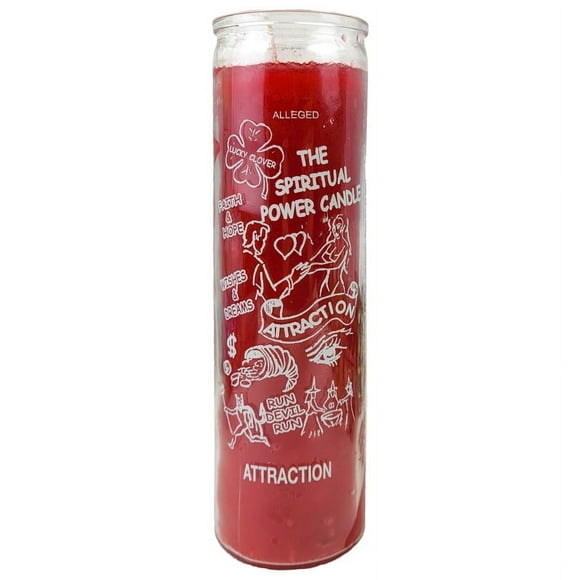 7 Day Candle Attraction - The Spiritual Power Candle Glass Jar Candle Red