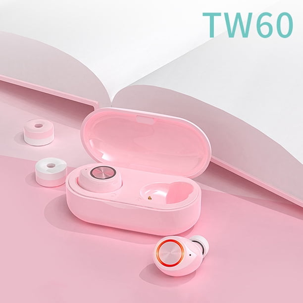 Gwong Electrónica TW60 Portable Mini Bluetooth Compatible con Bluetooth 5.0 HIFI In-Ear Auriculares inalámbricos Earbudos deportivos