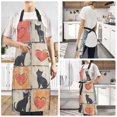 thumbnail image 2 of Yayeee Chief Kitchen Apron with Pockets for Cooking Water Resistant Unisex Adjustable Neck Strap, Cats and Hearts, 2 of 7