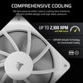 thumbnail image 4 of Ventilador Corsair RS120, 120 mm, PWM, con cadena tipo margarita, bajo nivel de ruido, blanco, 4 of 6