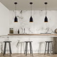 thumbnail image 3 of Miumaeov Black Metal Pendant Light, 1-Light Industrial Hanging Light Fixture Farmhouse Kitchen Island Pendant Lighting with 3ft Adjustable Cord, Industrial Dining Light Ceiling Lamp for Kitchen, 3 of 10