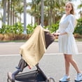 thumbnail image 5 of Nursing Cover for Baby Breastfeeding,Breathable Cover with Rigid Hoop for Mother Nursing Apron, Multi-use Adjustable Privacy Nursing Apron Cover,Include Two Baby Bibs,khaki, 5 of 7