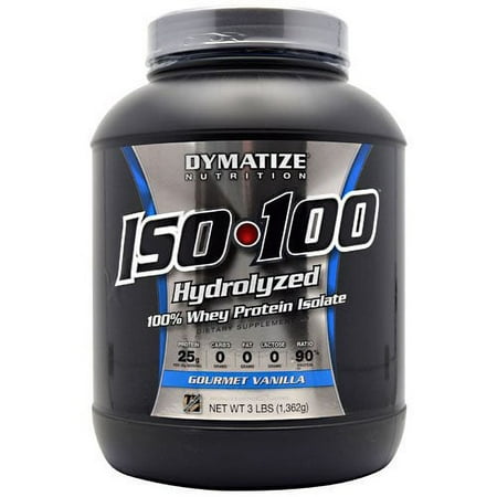 Dymatize ISO-100 Hydrolyzed 100% Whey Protein Isolate - Gourmet Vanilla - 3 LBS