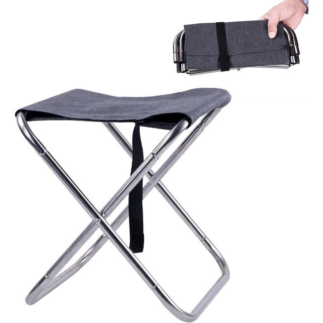 Durable Sturdy Material Portable Camping Stool, Portable & Lightweight Foldable Design For Instant Seating Solutions (4"X11"X1.2")