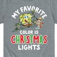 thumbnail image 3 of SpongeBob SquarePants - My Favorite Color Is Christmas Lights - Toddler And Youth Short Sleeve Graphic T-Shirt, 3 of 6