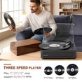 thumbnail image 5 of Udreamer Vinyl Record Player with Speakers,Vinyl Player Turntables for Vinyl Records,Vintage Bluetooth Turntable | Black, 5 of 13