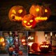 thumbnail image 3 of Paquete de 4 luces Led de calabaza para Halloween, luces Jack-o-lantern con pilas, luces de calabaza que cambian de Color a prueba de agua con temporizador/remoto Feliz Sencillez, 3 of 5
