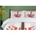 thumbnail image 4 of Ambesonne Guitar Duvet Cover Sets, Cool Electric Item, 2-Queen, Pearl Multicolor, 4 of 7