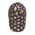 thumbnail image 2 of Kdxio Unisex Holiday Gingerbreads Pattern Baseball Cap Unisex Washed Classic Adjustable Hat, 2 of 5