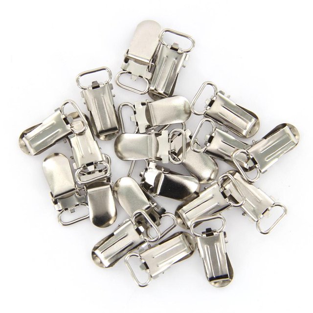 20 piezas de ganchos para correas, pinzas para chupetes, pinzas para tirantes (mm) 11mm