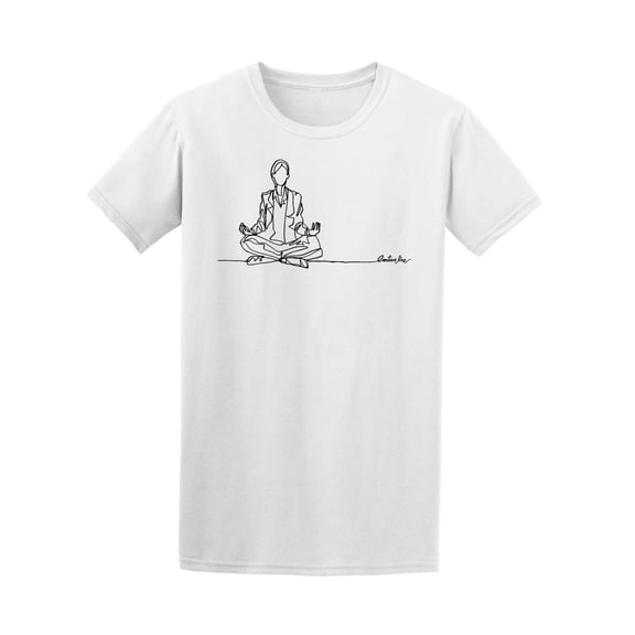 Continuous Line Meditating Tee Men's -Image by Shutterstock
