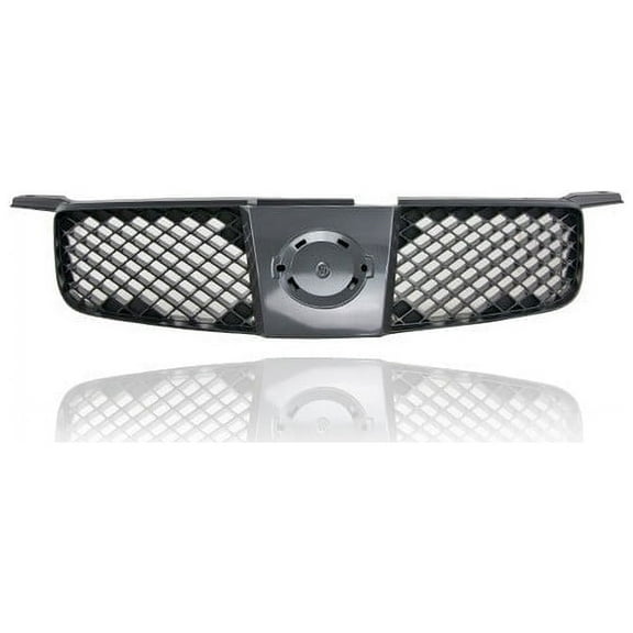 Grille - Compatible/Replacement for '04-05 Nissan Sentra Se R/SpecV/2.5L - Main Gray Frame, Black Wire Mesh Insert, Emblem Provision - 620706Z800
