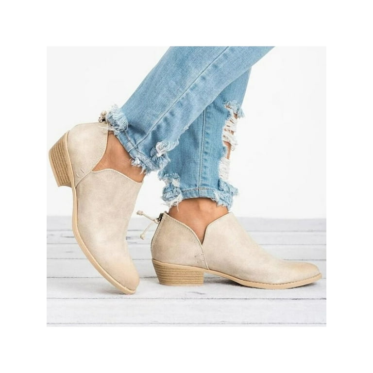 Comfy ankle top boots for walking