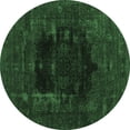 thumbnail image 1 of Ahgly Company Indoor Round Persian Emerald Green Bohemian Area Rugs, 3' Round, 1 of 4