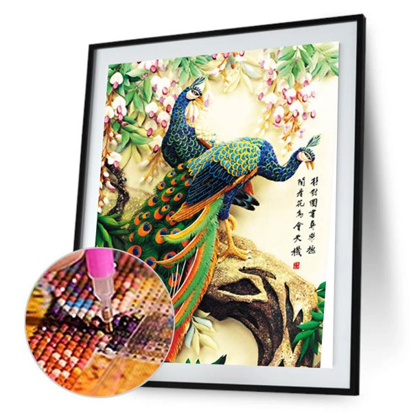 Wdftyju 5D diamante bordado pintura DIY pavo real punto de cruz artesanía decoración del hogar Wdftyju 1mp0ak1kg7pa0da9